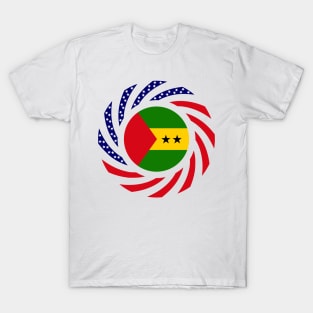 Sao Tomean American Multinational Patriot Flag Series T-Shirt